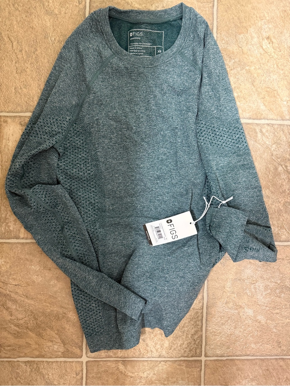 NWT FIGS UNDERSCRUB CARIBBEAN BLUE XS